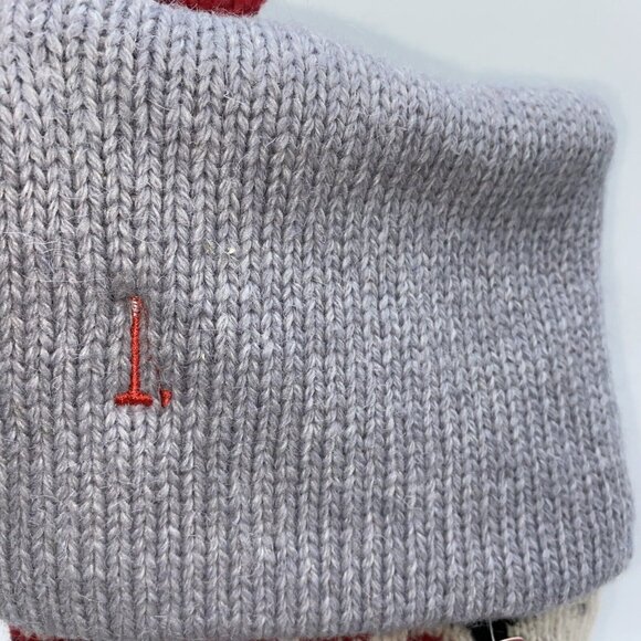 Pottery Barn Kids Train Natural Fair Isle Wool Stocking Monogramming Error 27 in - Picture 2 of 15